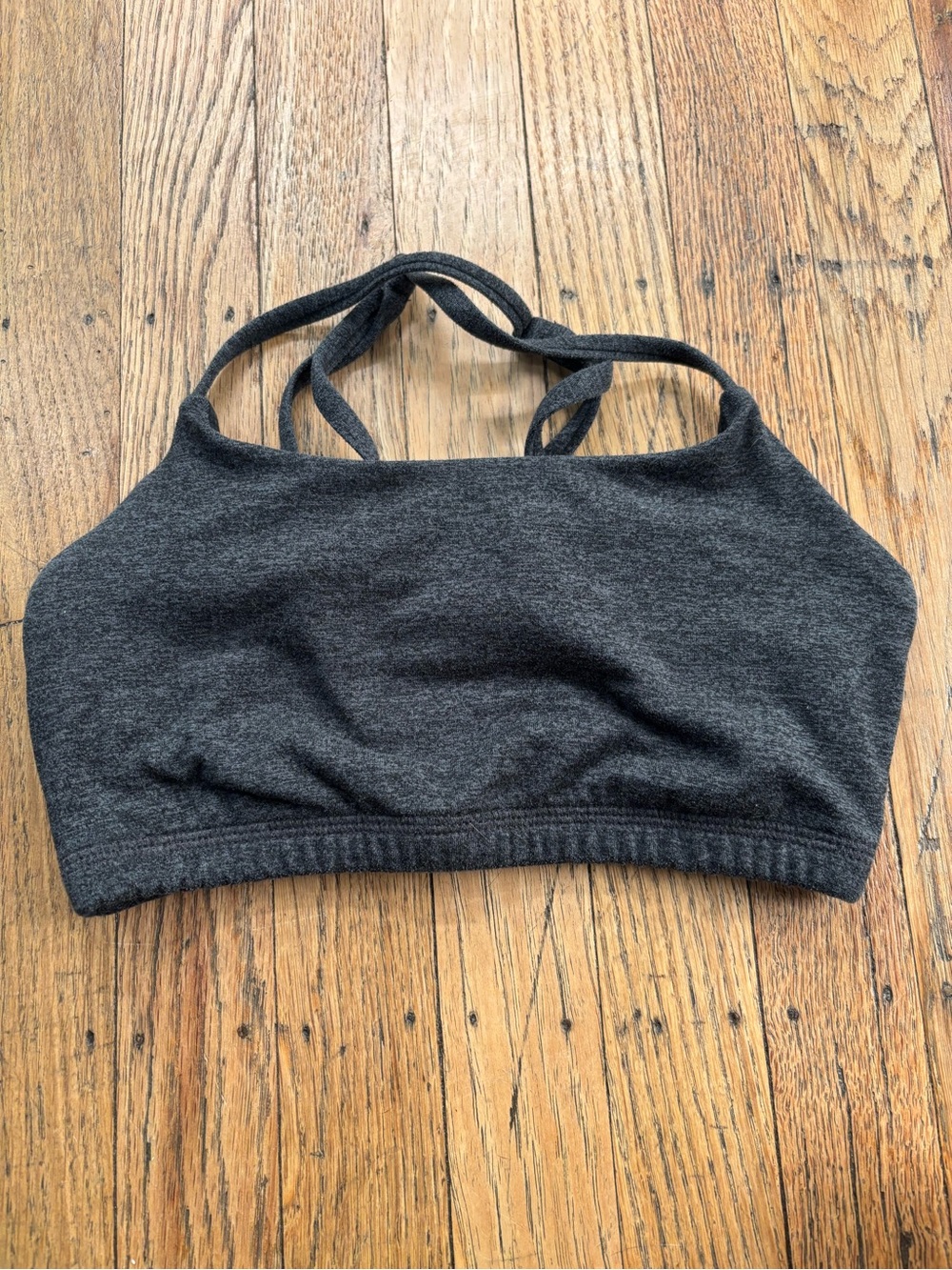 Charcoal Gray Seamless Sports Bralette - Lightweight Support